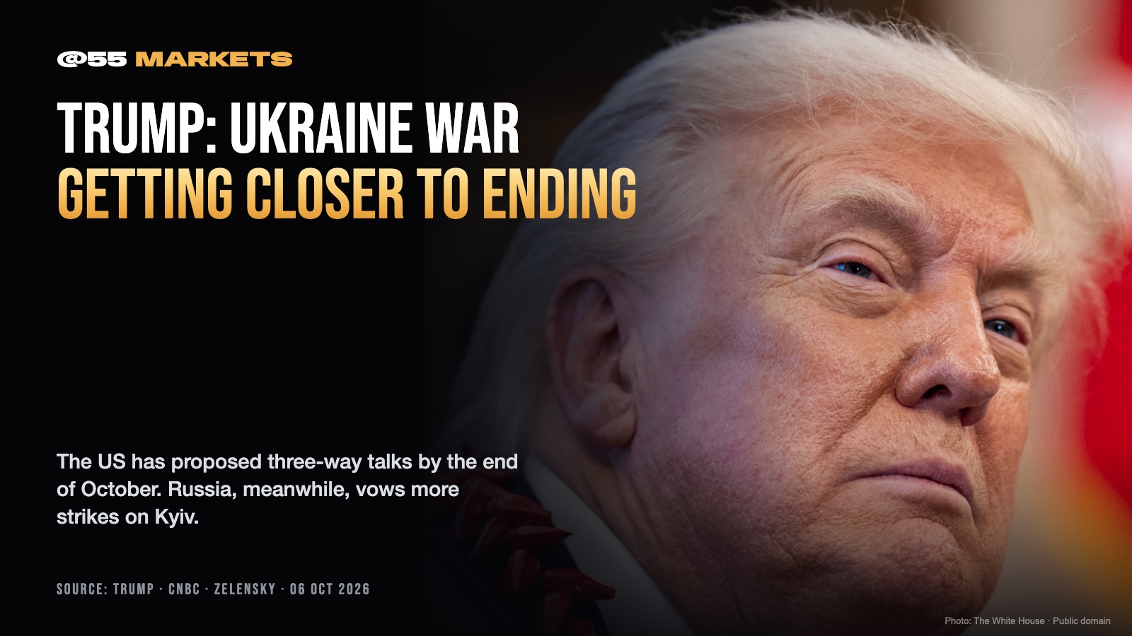 TRUMP SAYS THE RUSSIA-UKRAINE WAR IS GETTING CLOSER TO ENDING