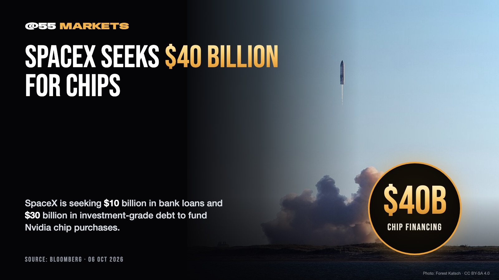 SPACEX SEEKS $40 BILLION TO BUY NVIDIA CHIPS