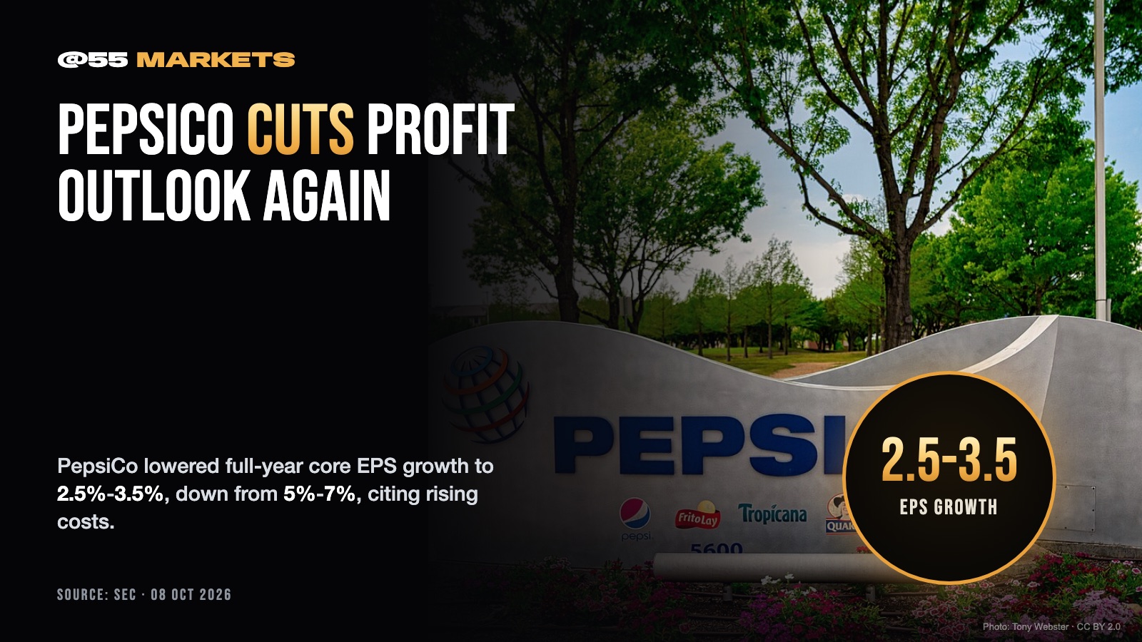 PEPSICO CUTS CORE EPS GUIDANCE AGAIN