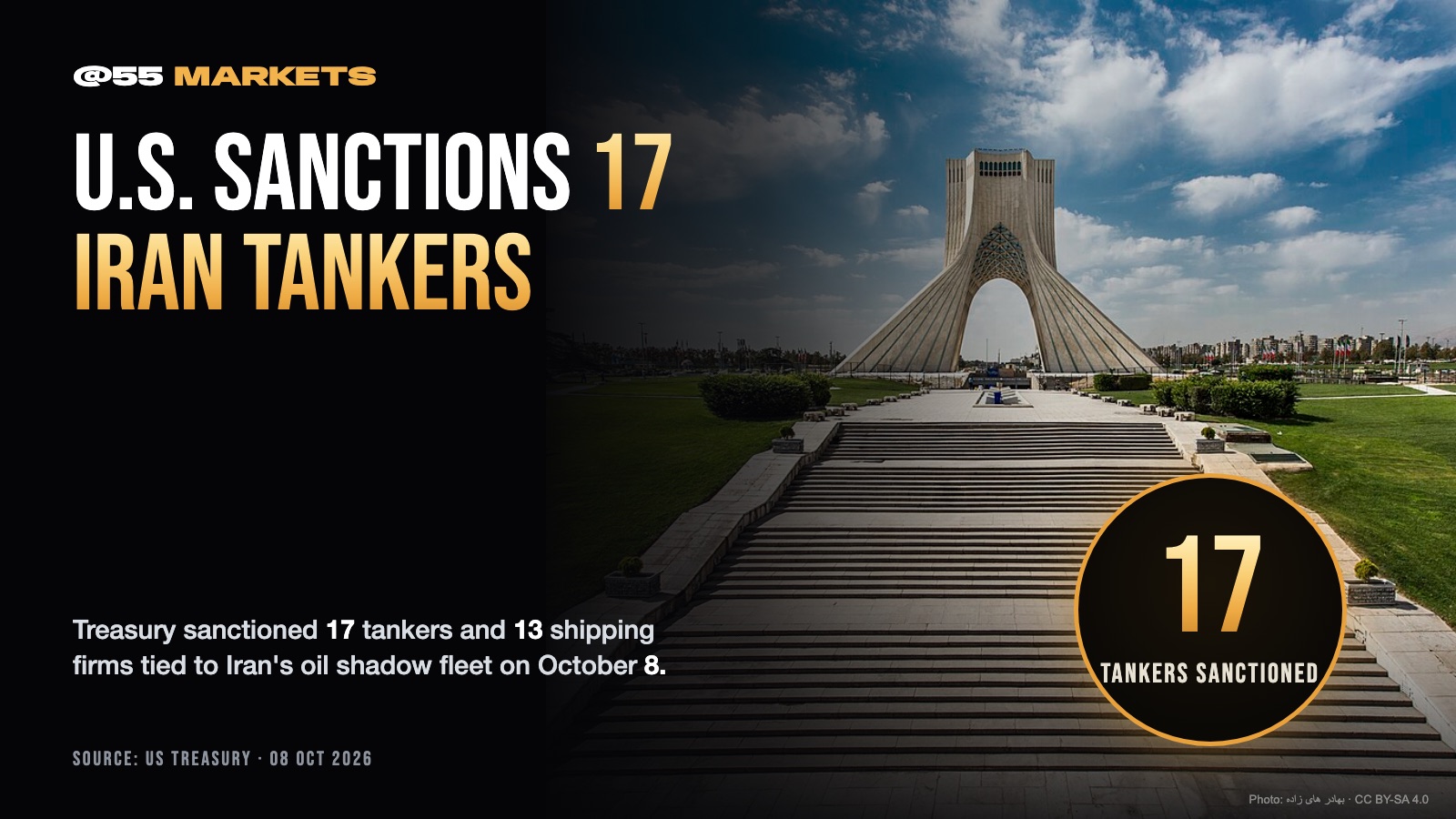 U.S. SANCTIONS 17 IRAN SHADOW FLEET TANKERS