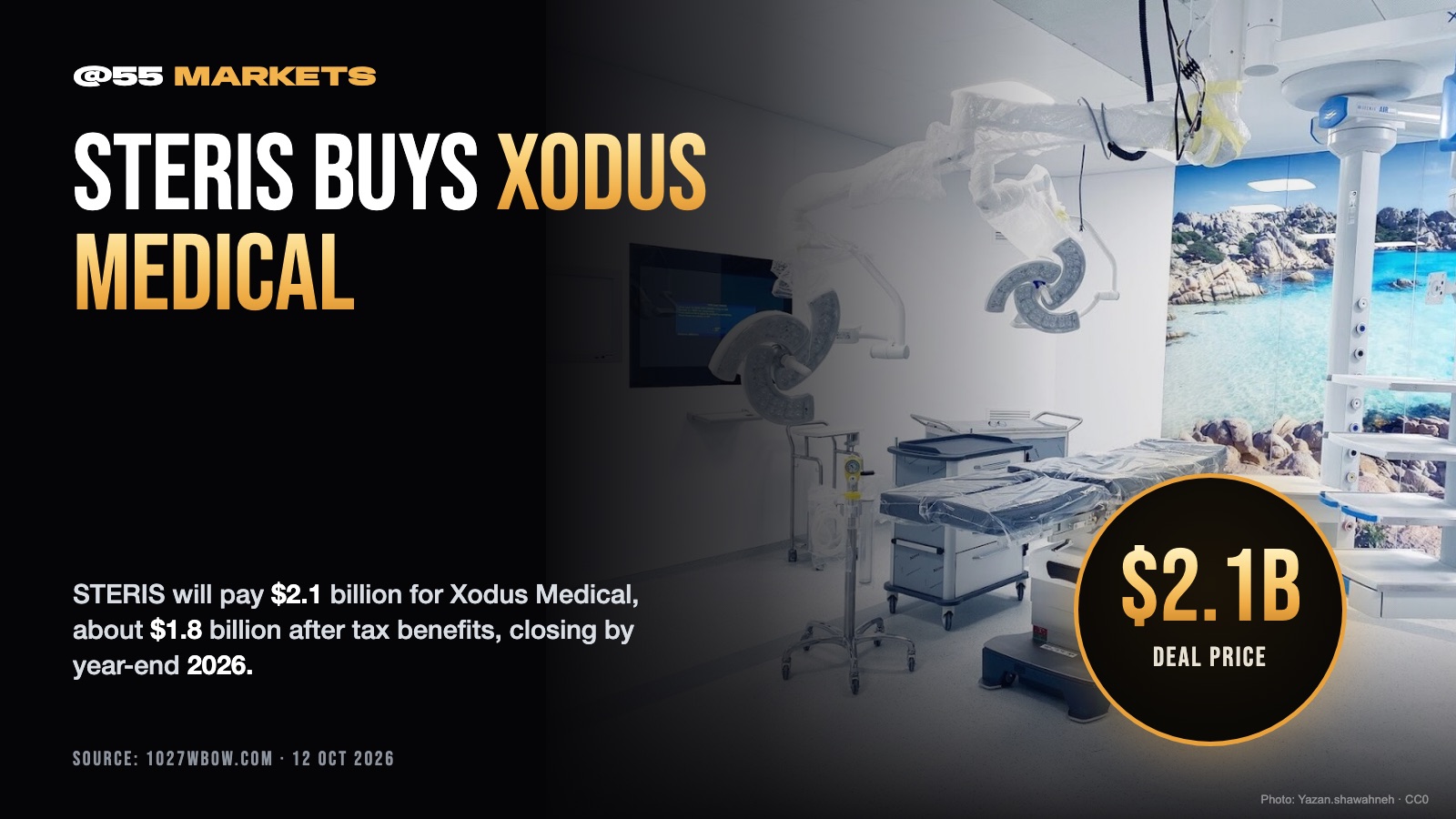 STERIS TO ACQUIRE XODUS MEDICAL FOR $2.1 BILLION