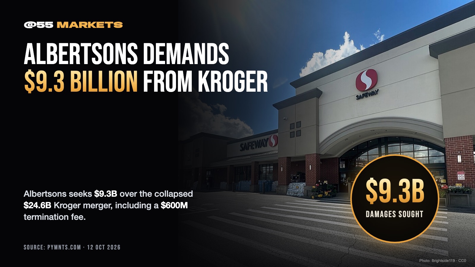 ALBERTSONS DEMANDS $9.3 BILLION FROM KROGER