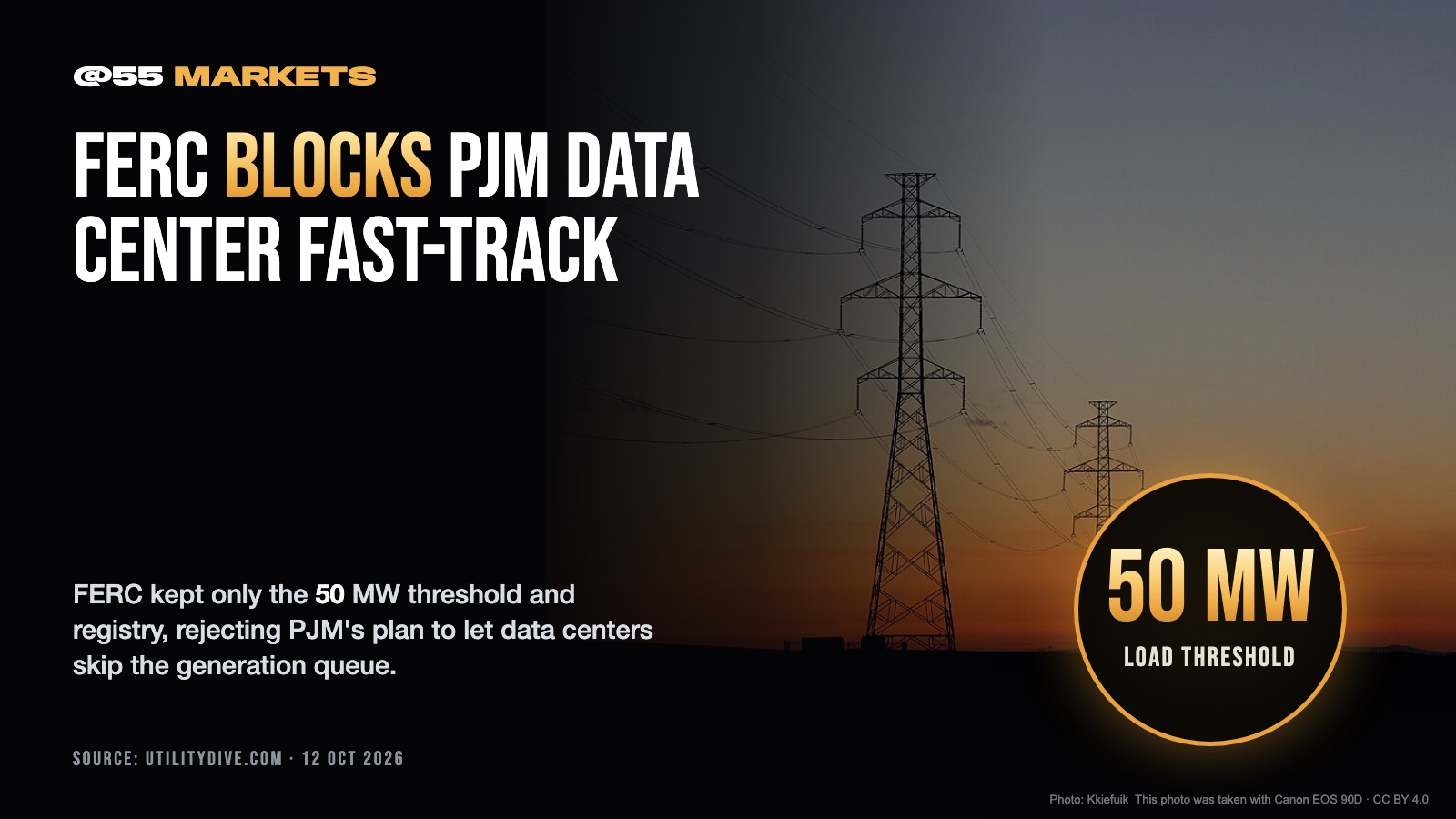 FERC REJECTS PJM'S DATA CENTER FAST-TRACK PLAN
