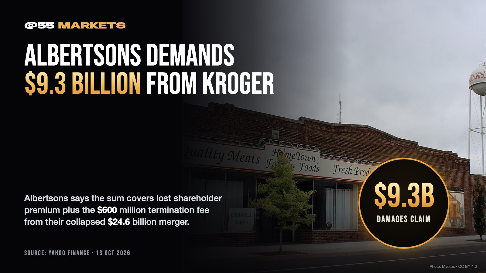 ALBERTSONS SEEKS $9.3 BILLION FROM KROGER