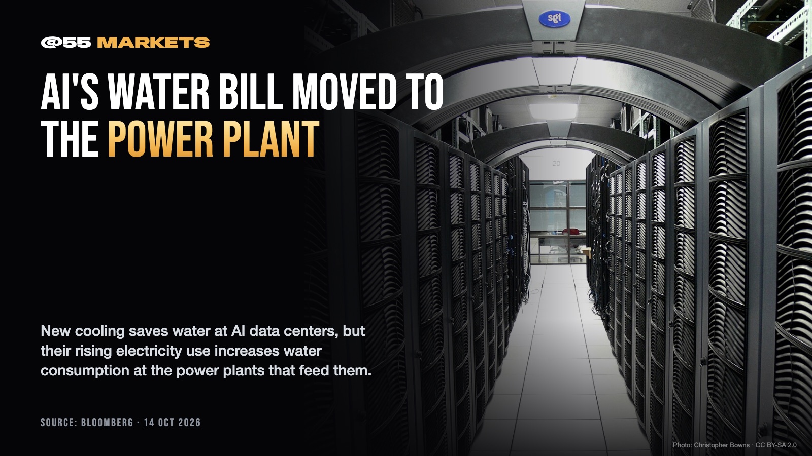 AI DATA CENTERS SAVE WATER ON SITE. POWER PLANTS PAY THE BILL