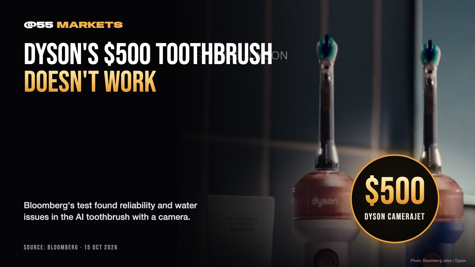 DYSON'S $500 SMART TOOTHBRUSH DOESN'T WORK YET