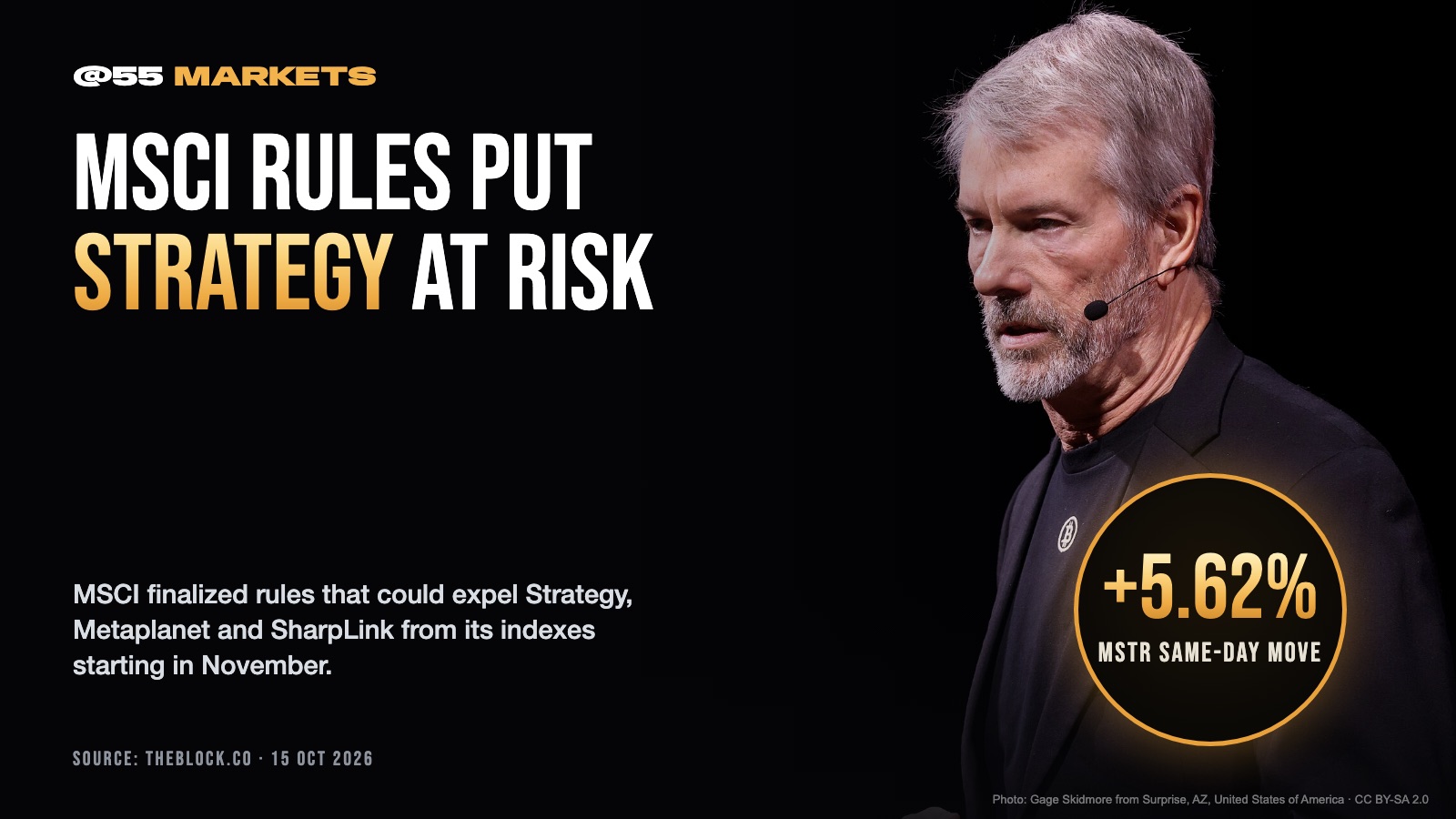 MSCI RULES COULD PUSH STRATEGY OUT OF INDEXES