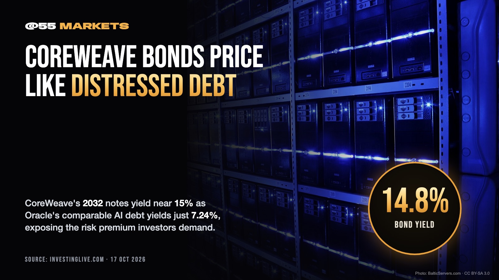COREWEAVE BONDS PRICE LIKE DISTRESSED DEBT