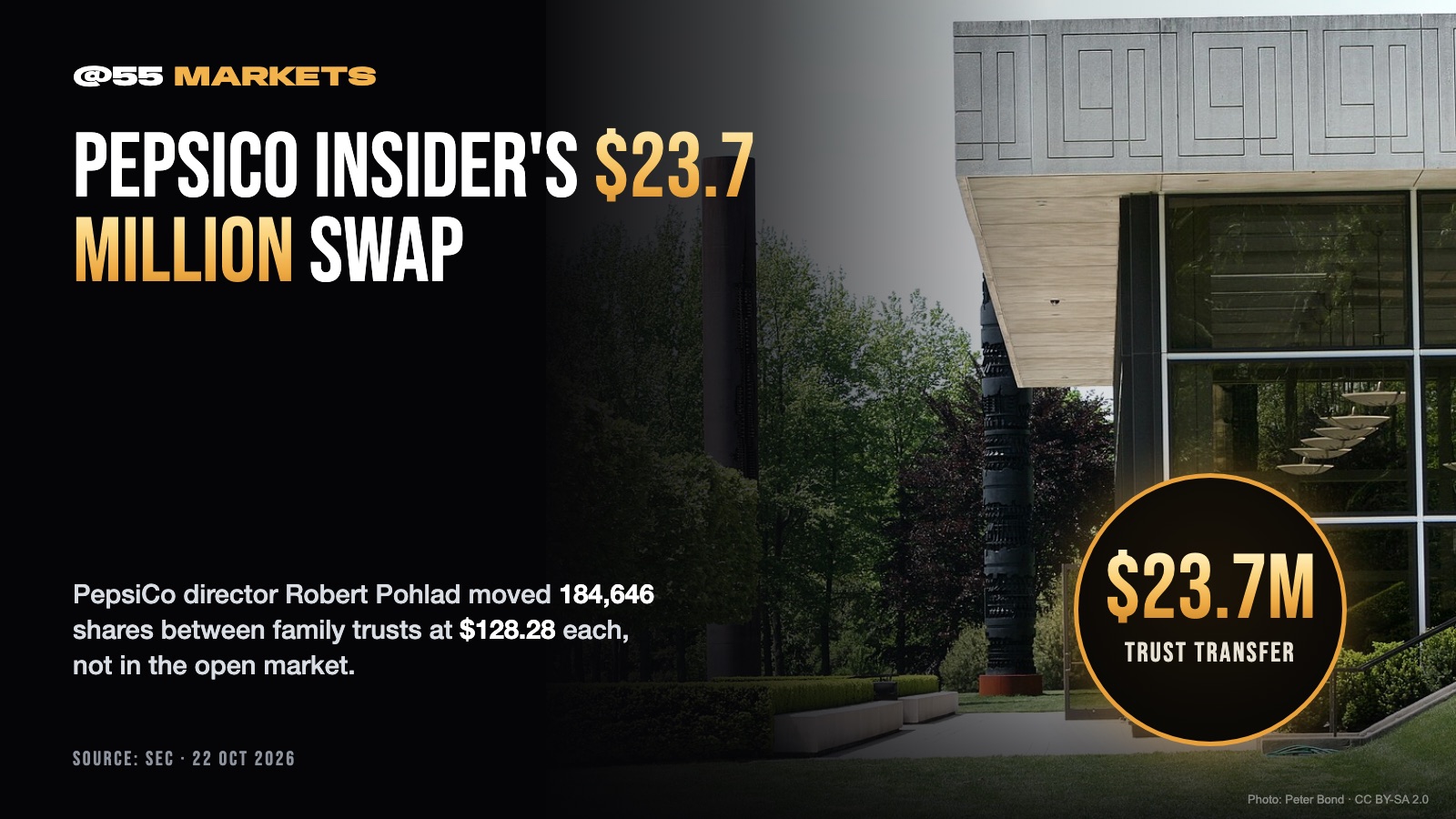 PEPSICO INSIDER'S $23.7 MILLION TRADE WASN'T A MARKET BUY