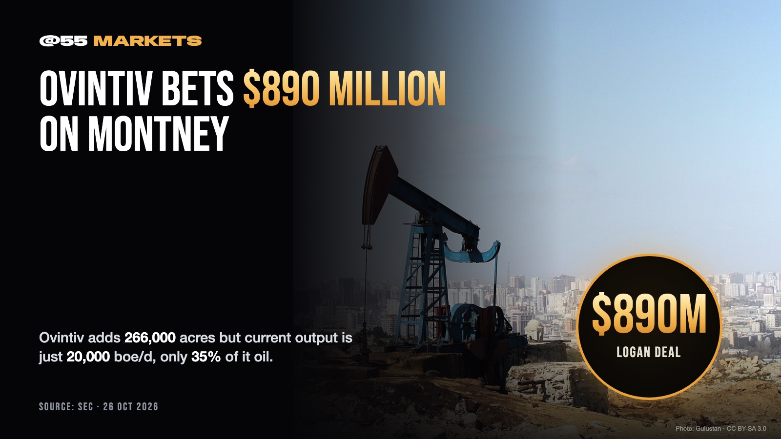 OVINTIV PAYS $890 MILLION FOR LOGAN ENERGY