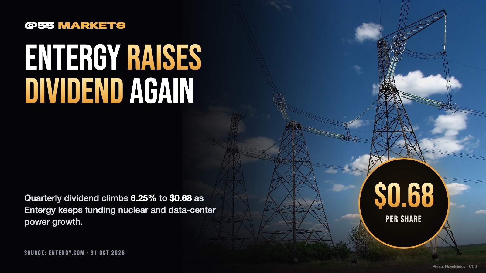 ENTERGY RAISES DIVIDEND, GROWTH RATE SLOWS