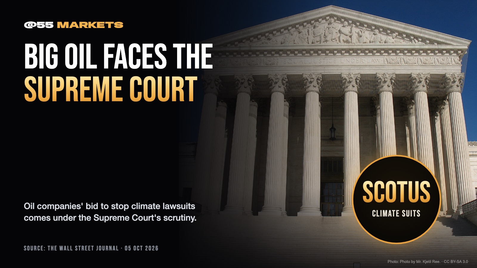 OIL COMPANIES FACE SUPREME COURT SCRUTINY OVER CLIMATE LAWSUITS
