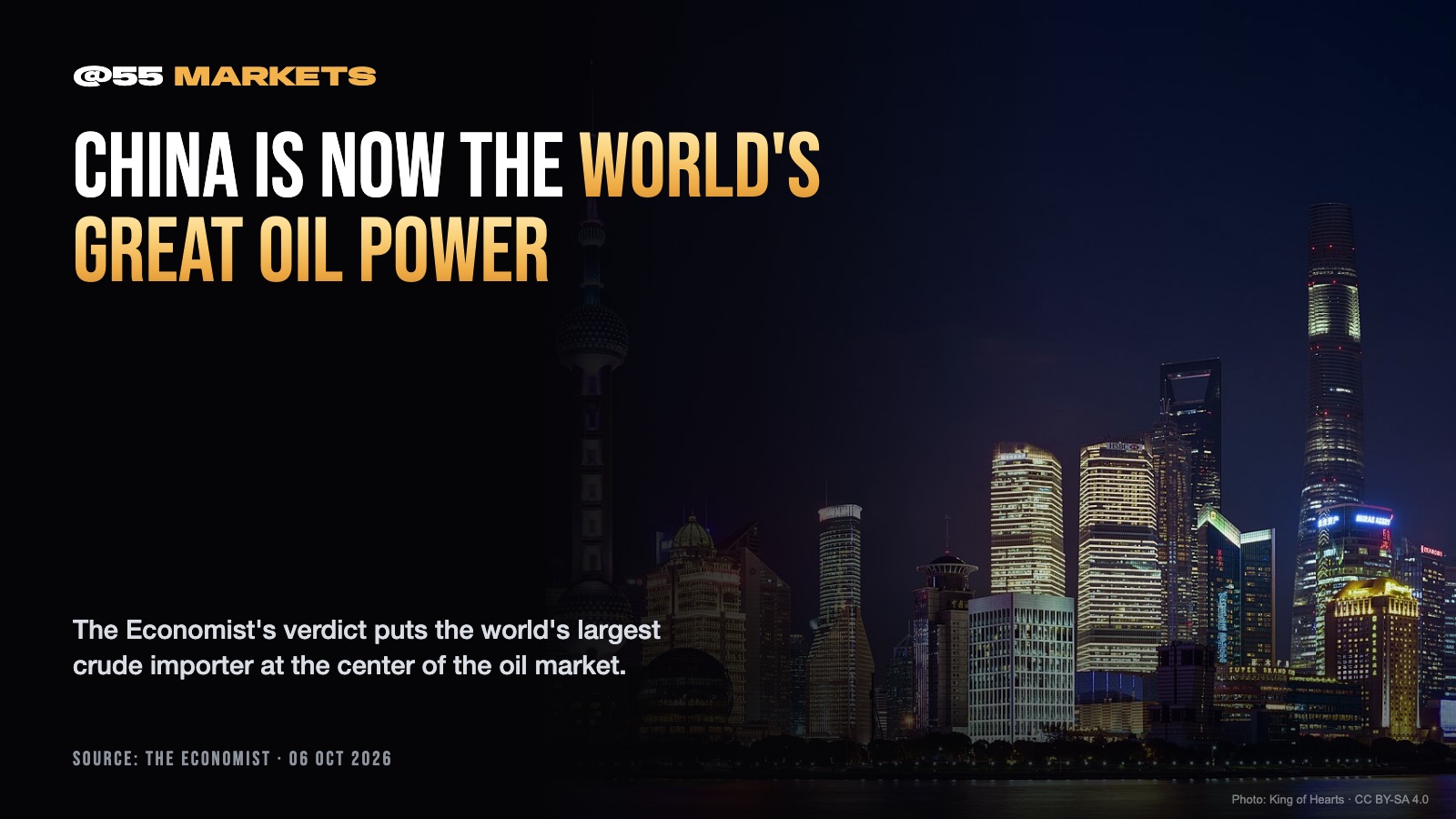 THE ECONOMIST: CHINA IS NOW THE WORLD'S GREAT OIL POWER