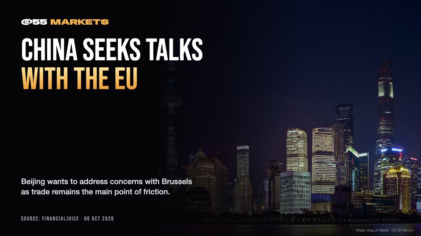 CHINA SEEKS TALKS WITH EU TO ADDRESS CONCERNS