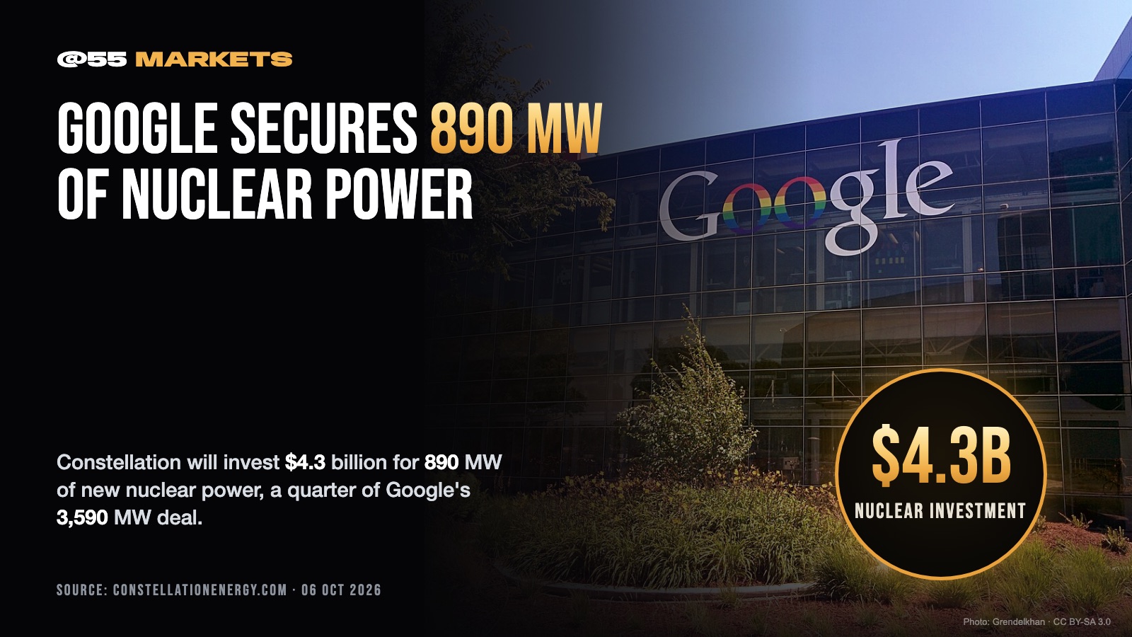 GOOGLE LOCKS LONG-TERM NUCLEAR POWER DEAL
